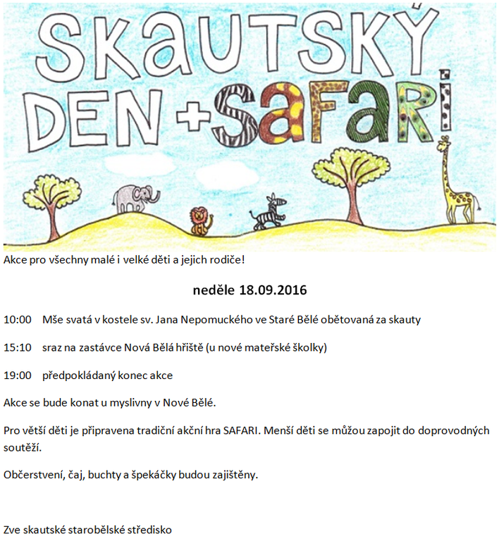 SKAUTSKÝ DEN + SAFARI