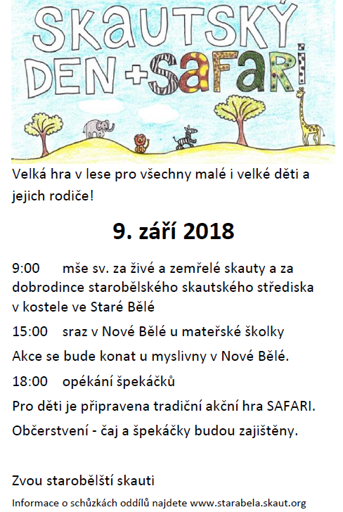 Skautský den + Safari
