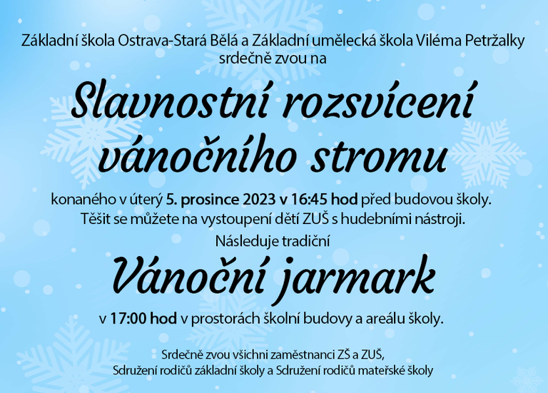 Slavnostní rozsvícení vánočního stromu