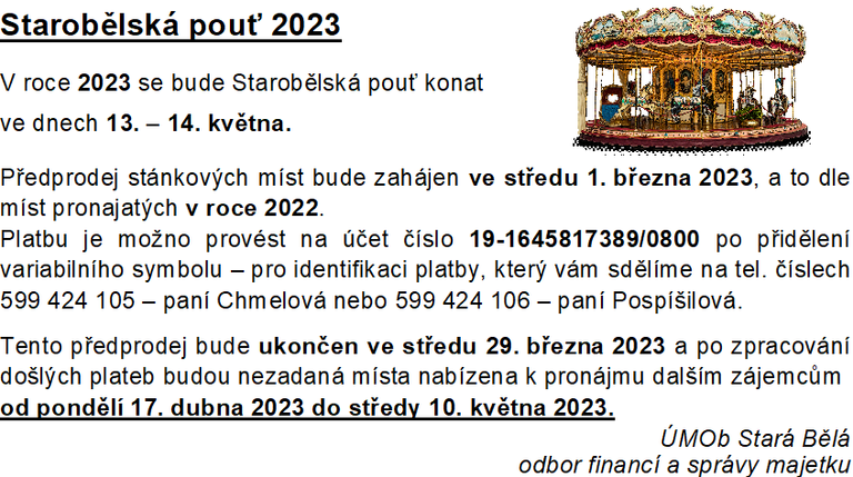 Starobělská pouť 2023