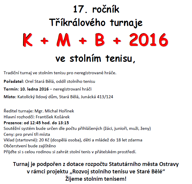 Tříkrálový turnaj ve stolním tenisu