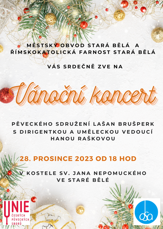 Vánoční koncert pěveckého sdružení LAŠAN