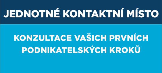 obrázek s nápisem - jednotné kontaktní místo - konzultace vašich prvních podnikatelských kroků 
